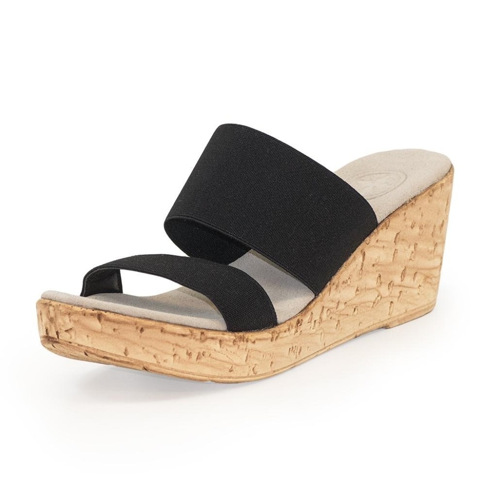 Charleston Shoe Co. Lido Black Cork Sandal NWT
